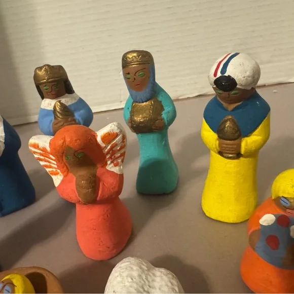 Vibrant Holiday Nativity Figurine Set - Picture 5 of 7